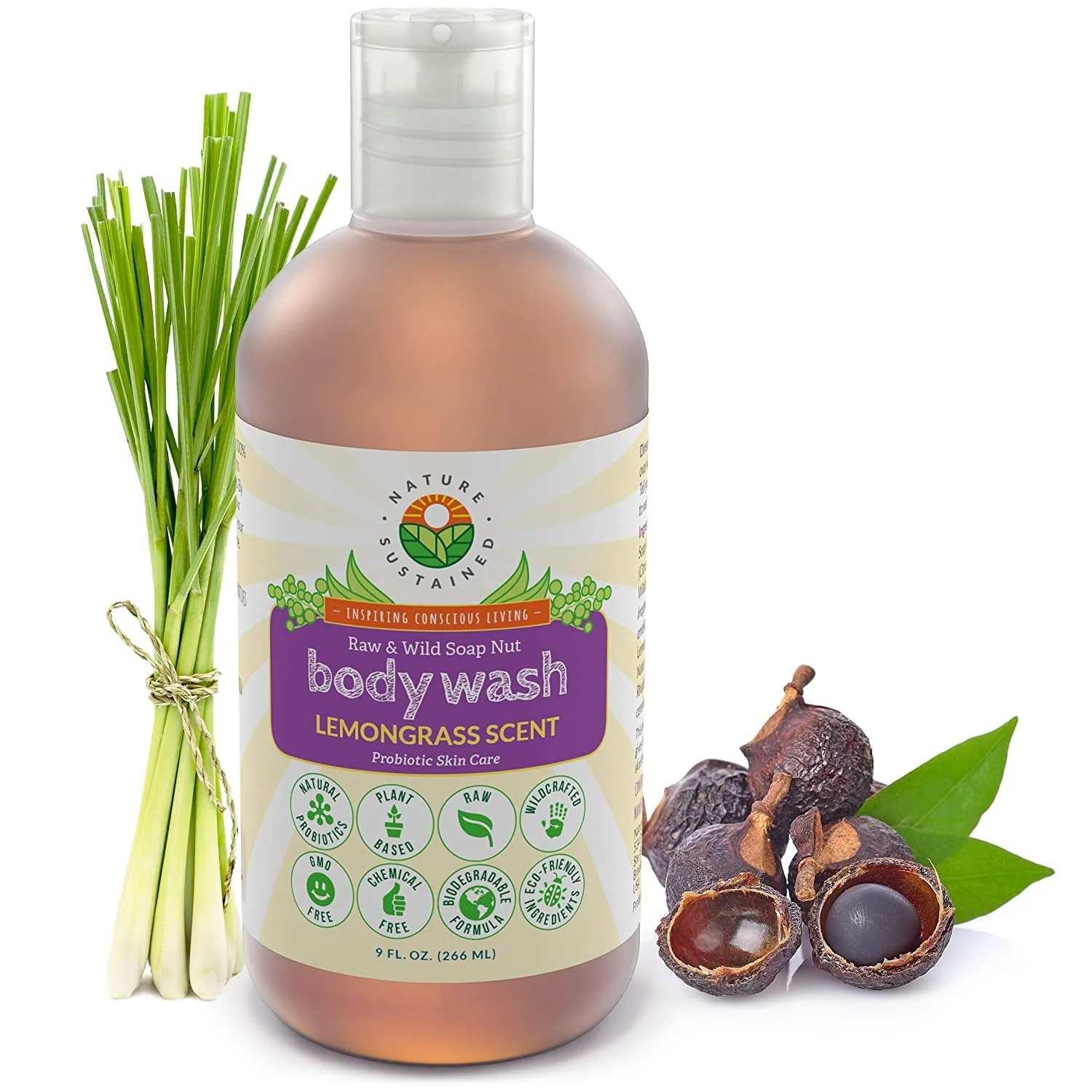 Natural Body Wash for Sensitive & Dry Skin - 9 fl oz - Image 7